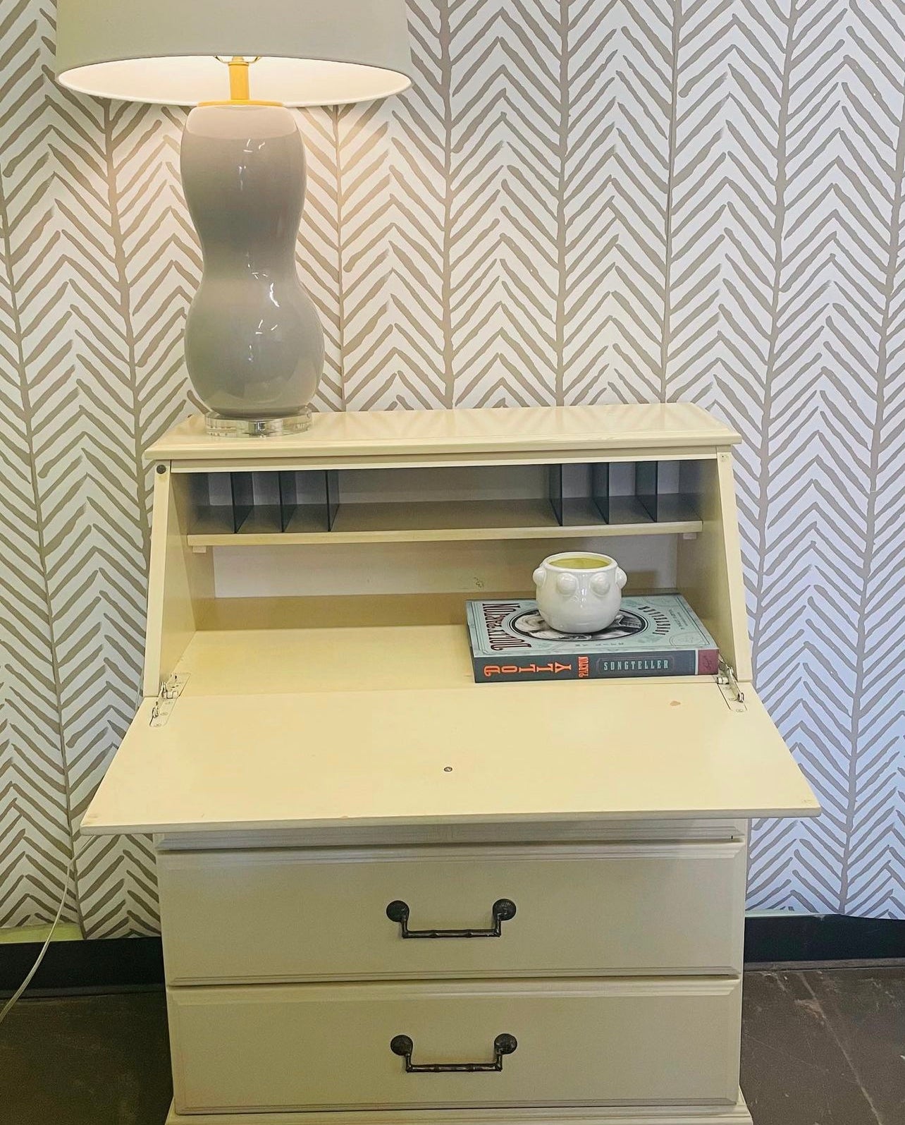 Faux Bamboo Secretary Desk