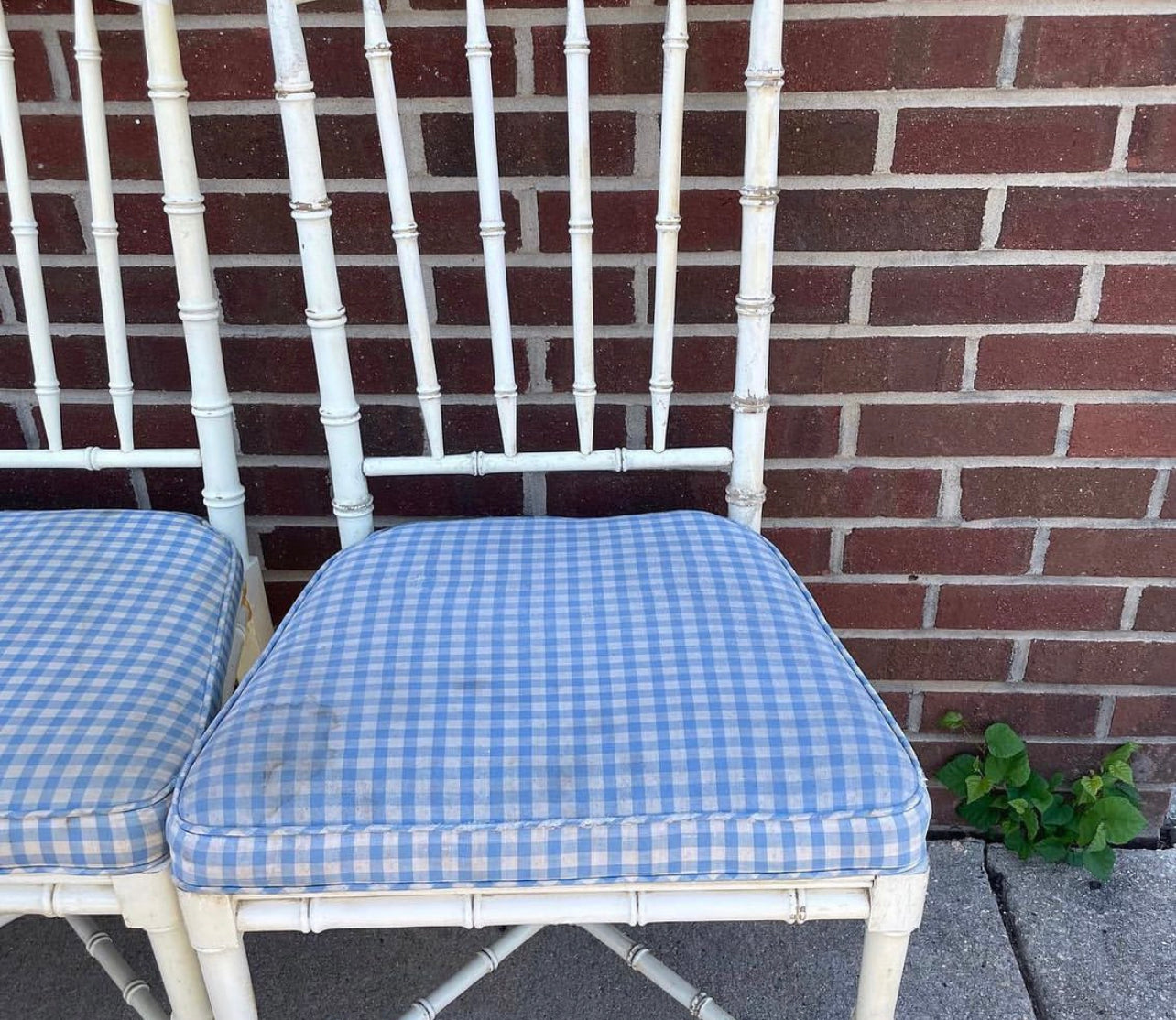 Set of Six Faux Bamboo Chairs