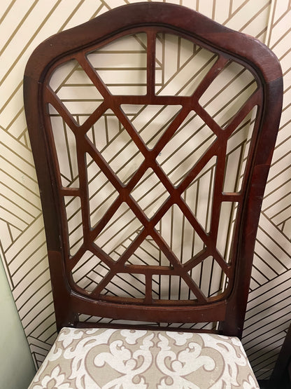 Fretwork Back Chairs - Set of 6