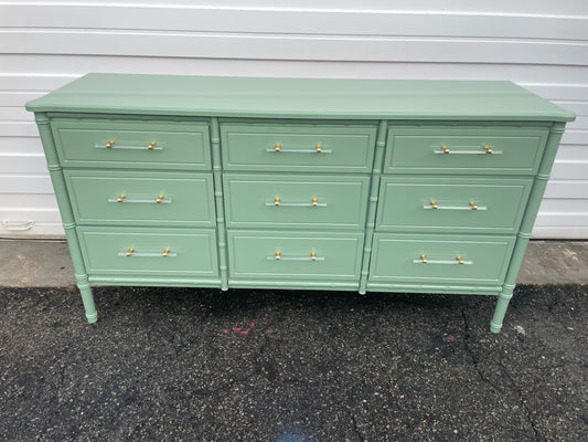 Ready to Ship, 9-drawer lacquered dresser.